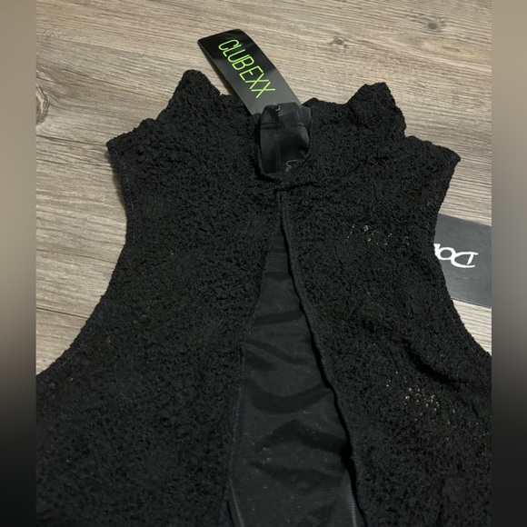 NWT Dolls Kill / Club Exx Black Mirage Mist Tank Top - Picture 3 of 5